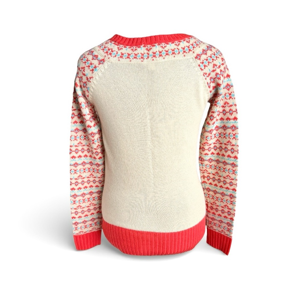 Urban Outfitters Cream and Orange V-Neck Sweater - Picture 7 of 12